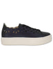 Women's Black Perforated Leather Sneakers SP600021 001