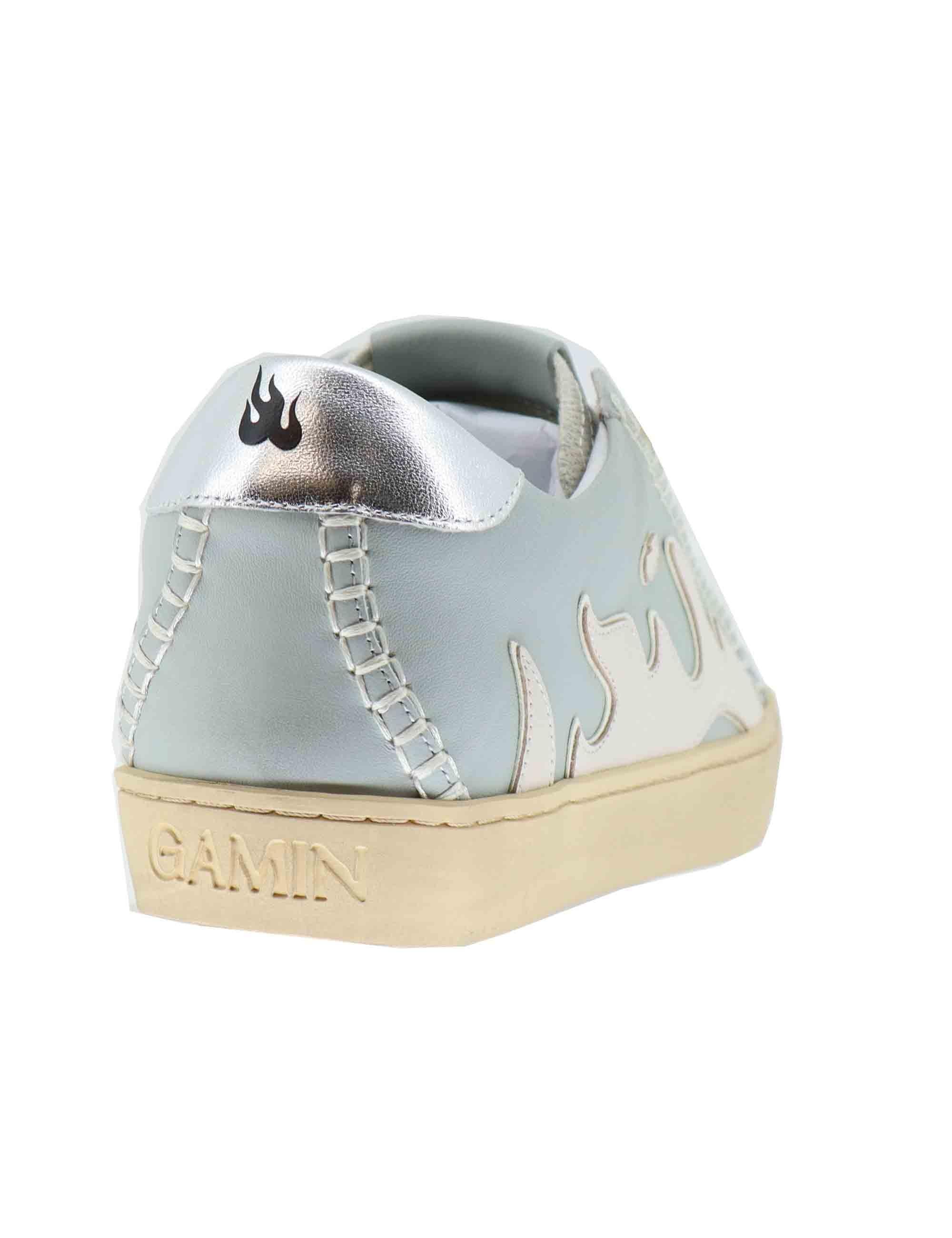 Sneakers donna Gamin in pelle celeste 100142GM 002 Bibi Lou 