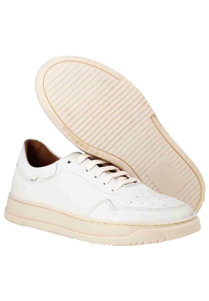 Sneakers uomo in pelle vintage off white con suola in gomma cucita SP2631 015 Spatarella 