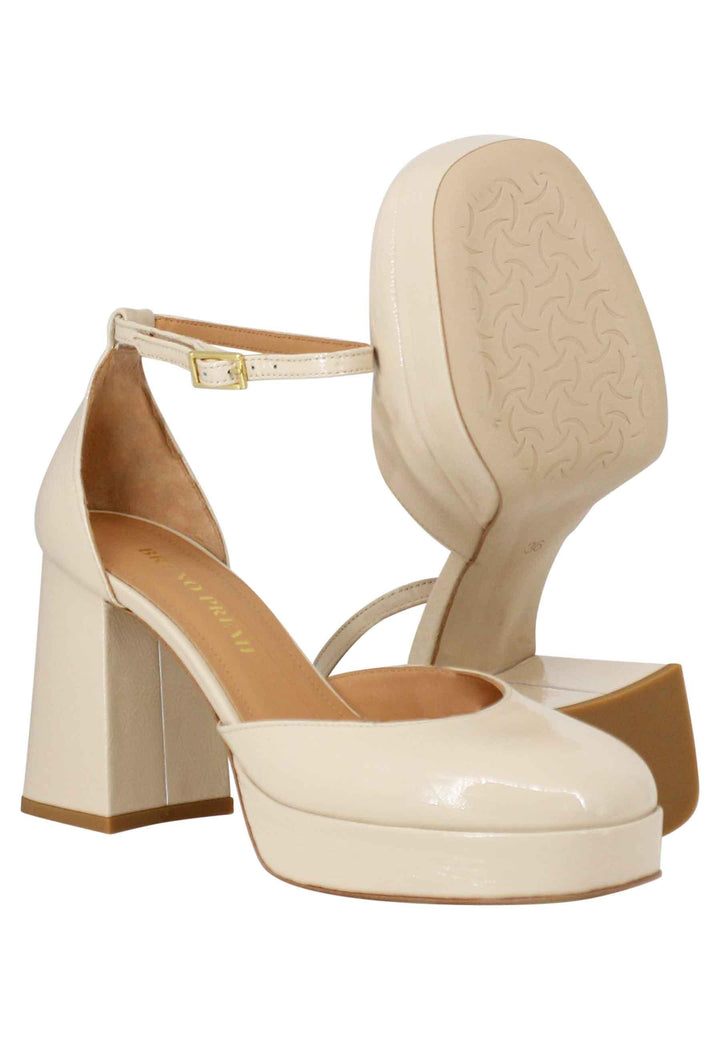 Decollete donna in vernice cipria con tacco alto e plateau BF2001X 301 Bruno Premi 