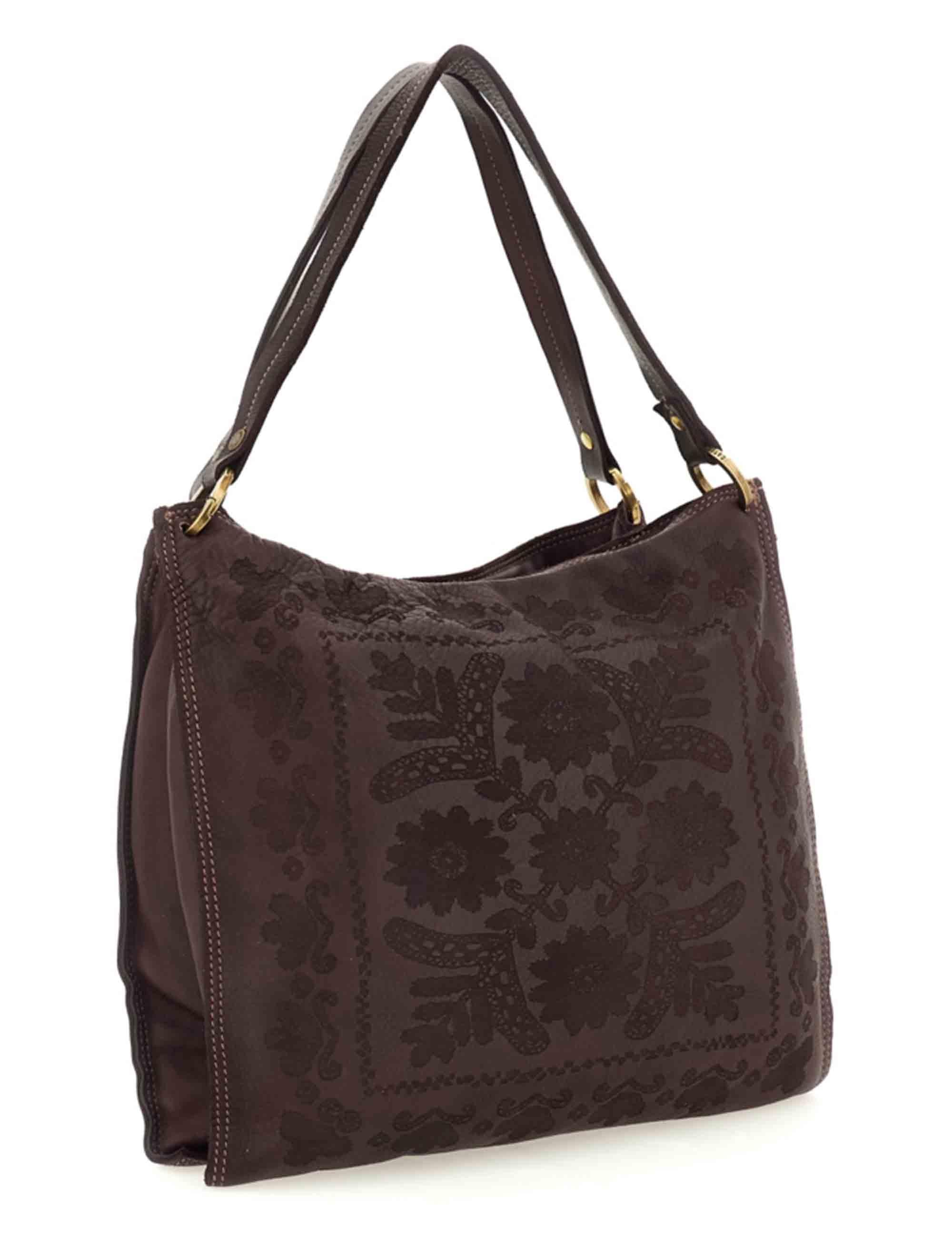 Borse shopping grande Clara in pelle marrone Donna L012890ND X2919 C1501