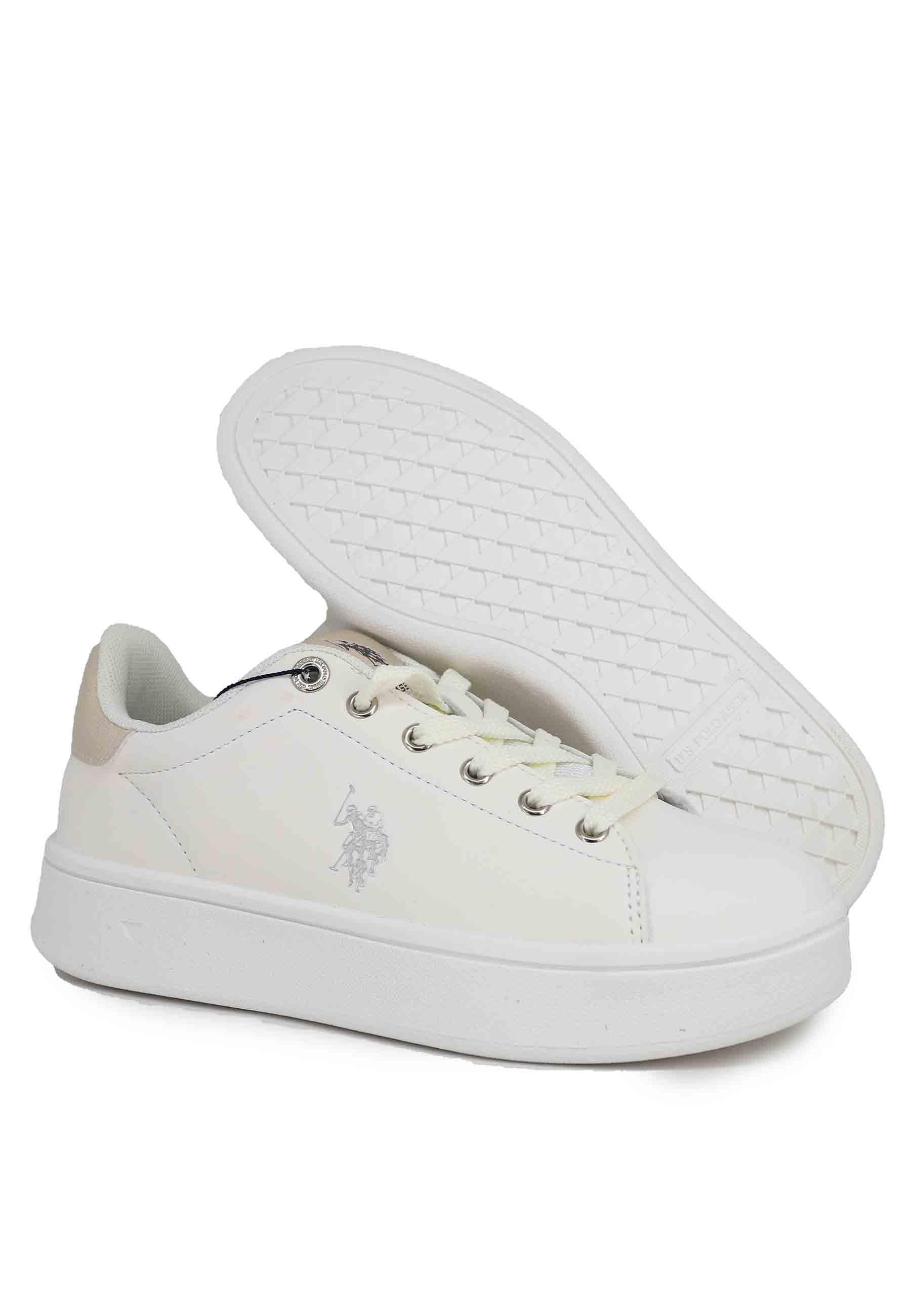 Sneakers donna in eco pelle bianca MARAYA001B WHI U.S. Polo Assn. 