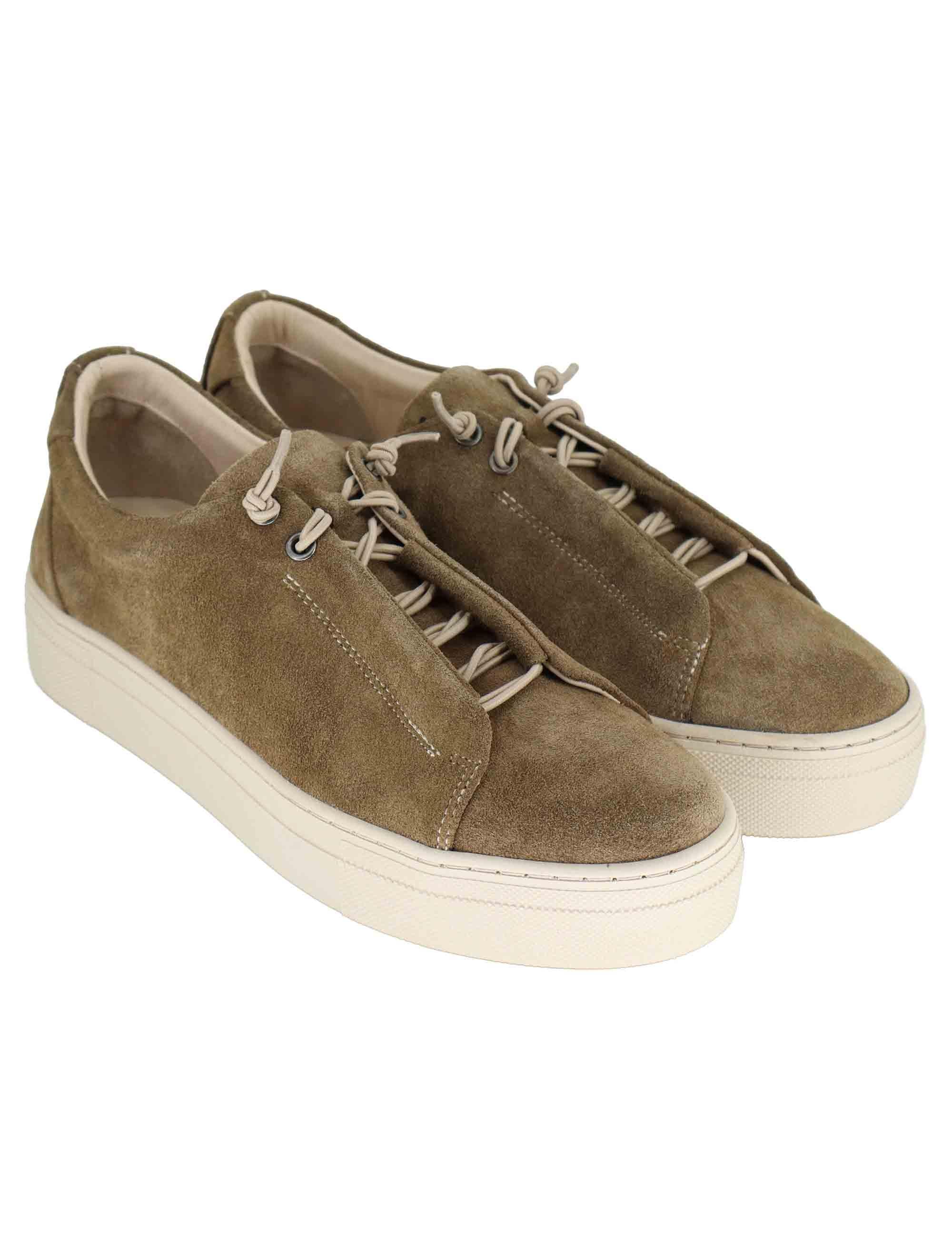Sneakers donna in camsocio visone SP56602 072 Spatarella 