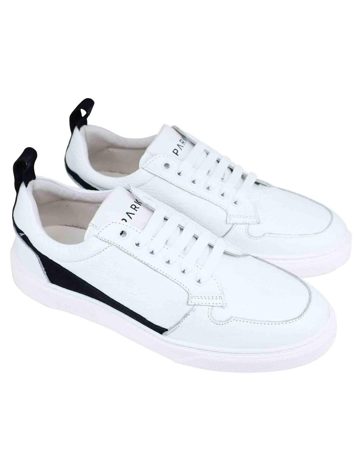 Sneakers uomo in pelle bianca SP144 001 Spark for Spatarella 