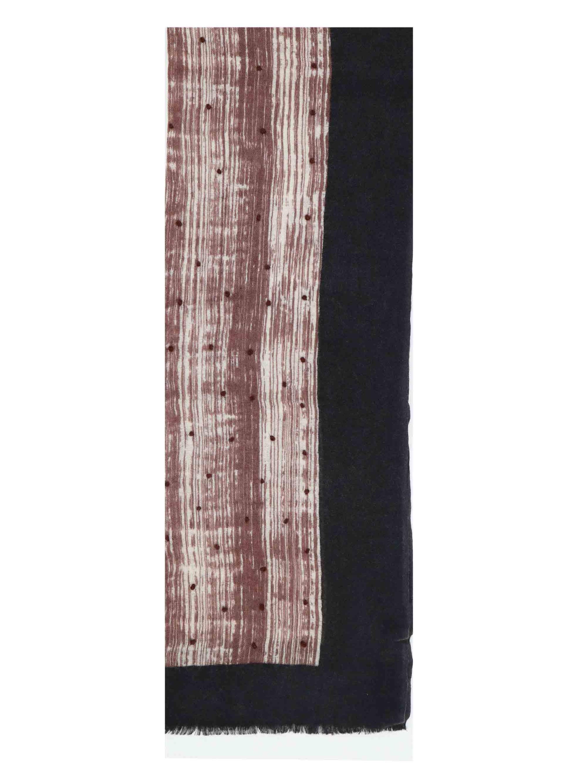 Sciarpe donna in marrone con stampe e bordo 61260070 0011 Pyaar 