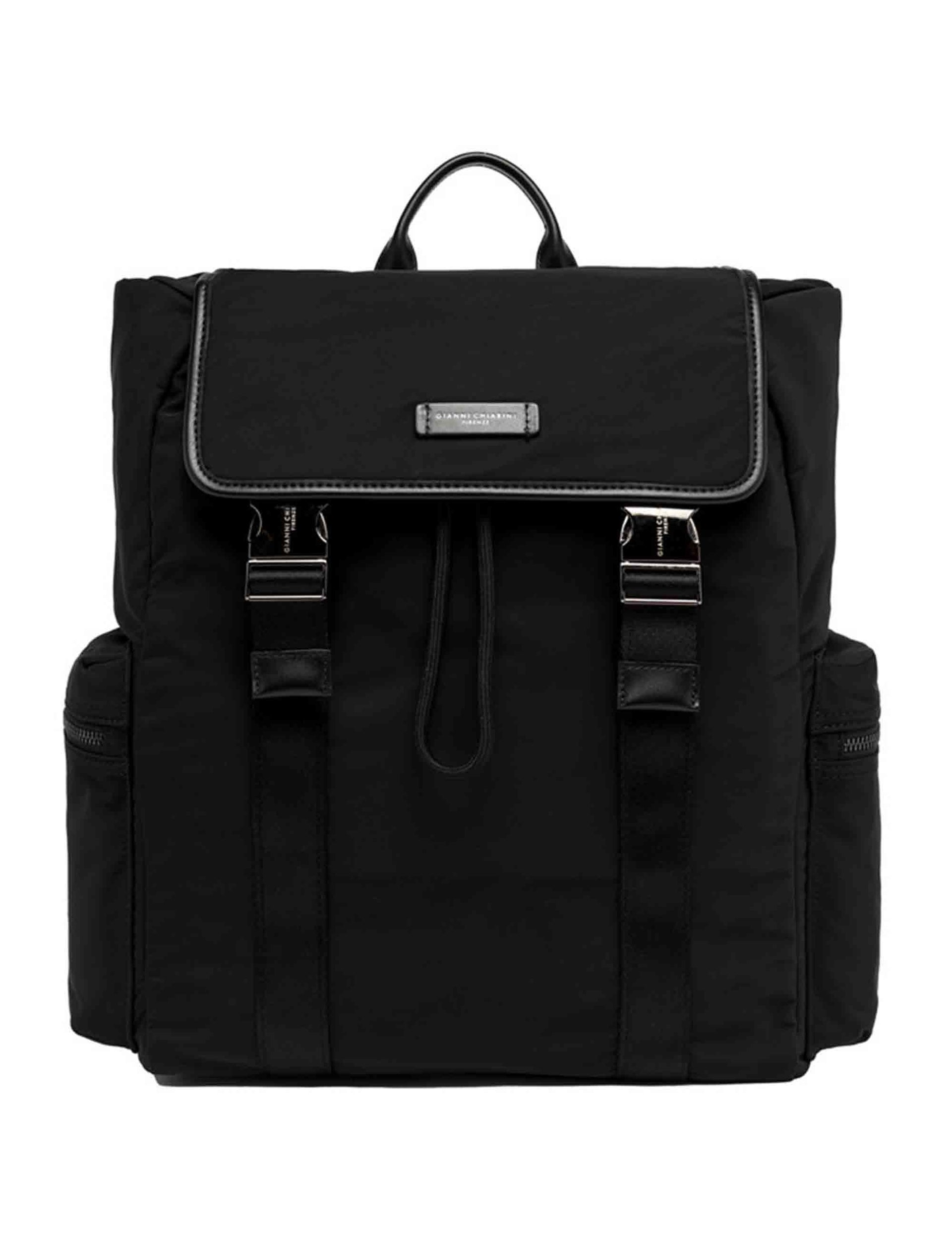 Zaini uomo Oslo in nylon e pelle nera ZNU B18416 DS 22713 NYL-PL Gianni Chiarini 