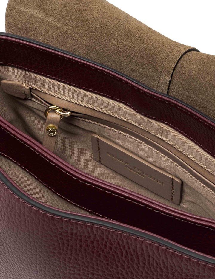 Borse donna Helena Round in pelle martellata bordeaux BS6036 14050 COMMGRN-NAOP Gianni Chiarini 