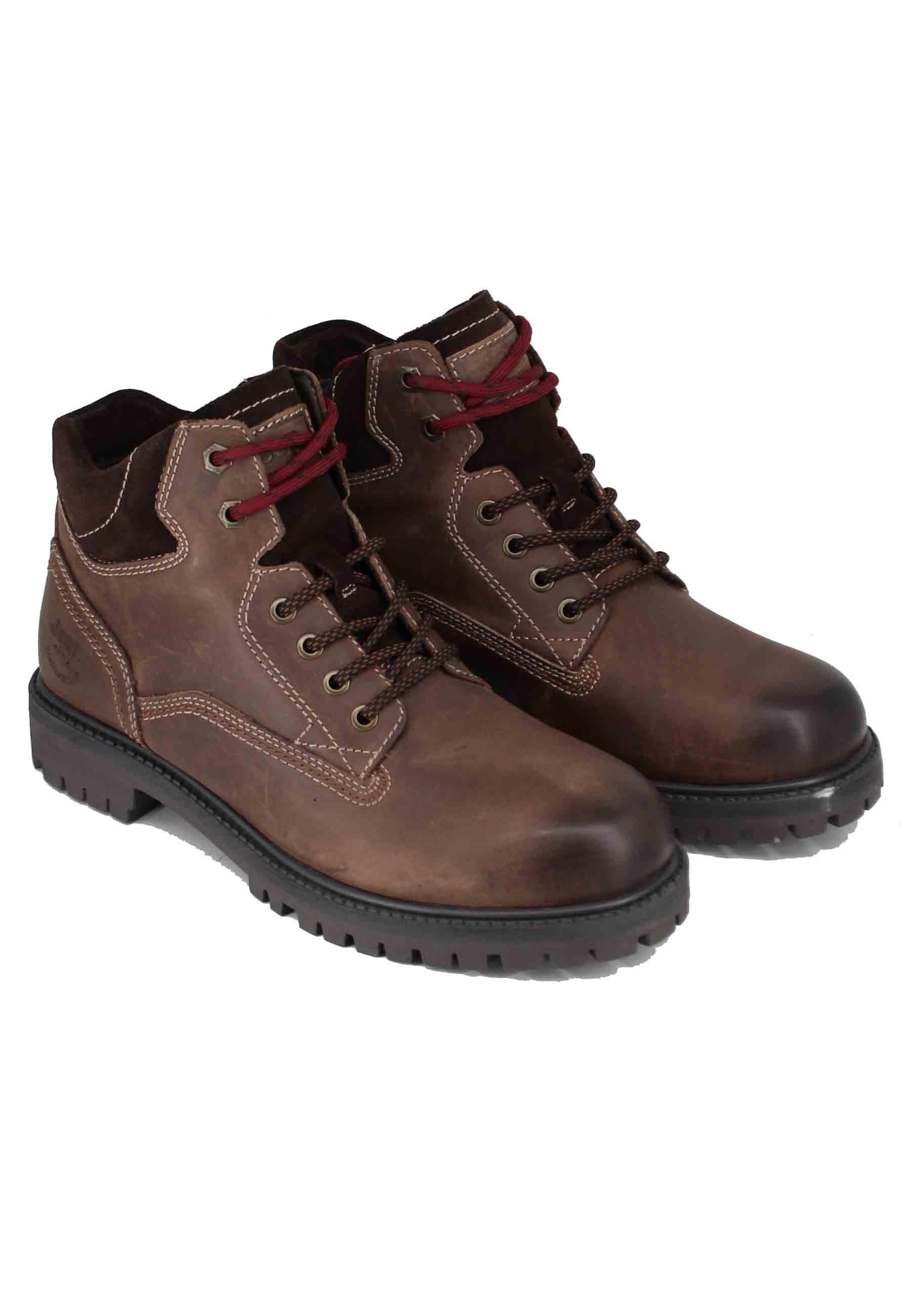 Stivaletti traking uomo in pelle ingrassata testa di moro Willys JM32010A 030 Jeep 