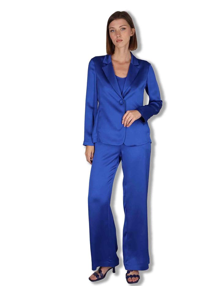 Giacche donna Shiny in cady blu monopetto JD648250631 80059 Maliparmi 