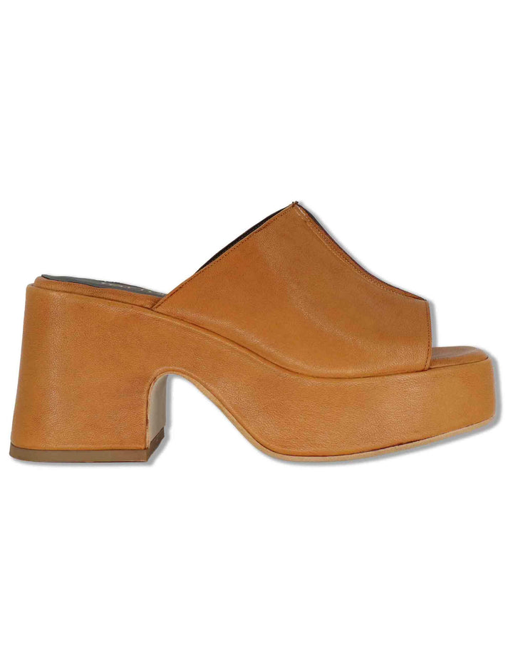 Sandali donna in pelle cuoio zenza cinturino con zeppa alta fasciata in pelle HILTON44100 013 Tattoo 