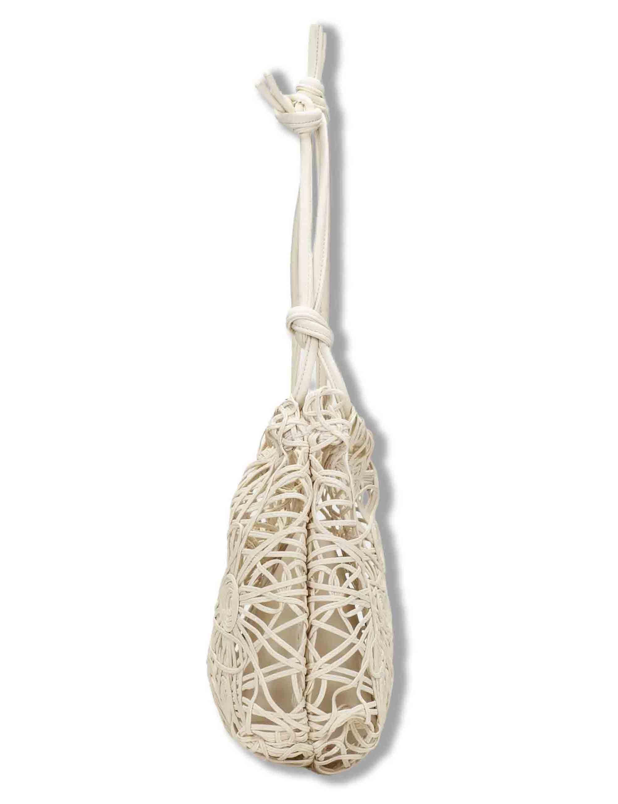 Borse donna con coulisse morbida tessuto tecnico off white con tasca interna BV264728 BUTTER Hispanitas 