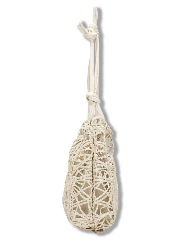 Borse donna con coulisse morbida tessuto tecnico off white con tasca interna BV264728 BUTTER Hispanitas 