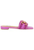 Sandales femme Edna en cuir violet avec bride et talon bas. Article 544Z69VK 037.