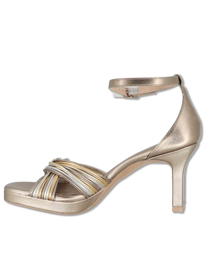 Sandali donna in pelle multi con tacco alto e cinturino alla caviglia SELENA LMT MULTI Unisa 