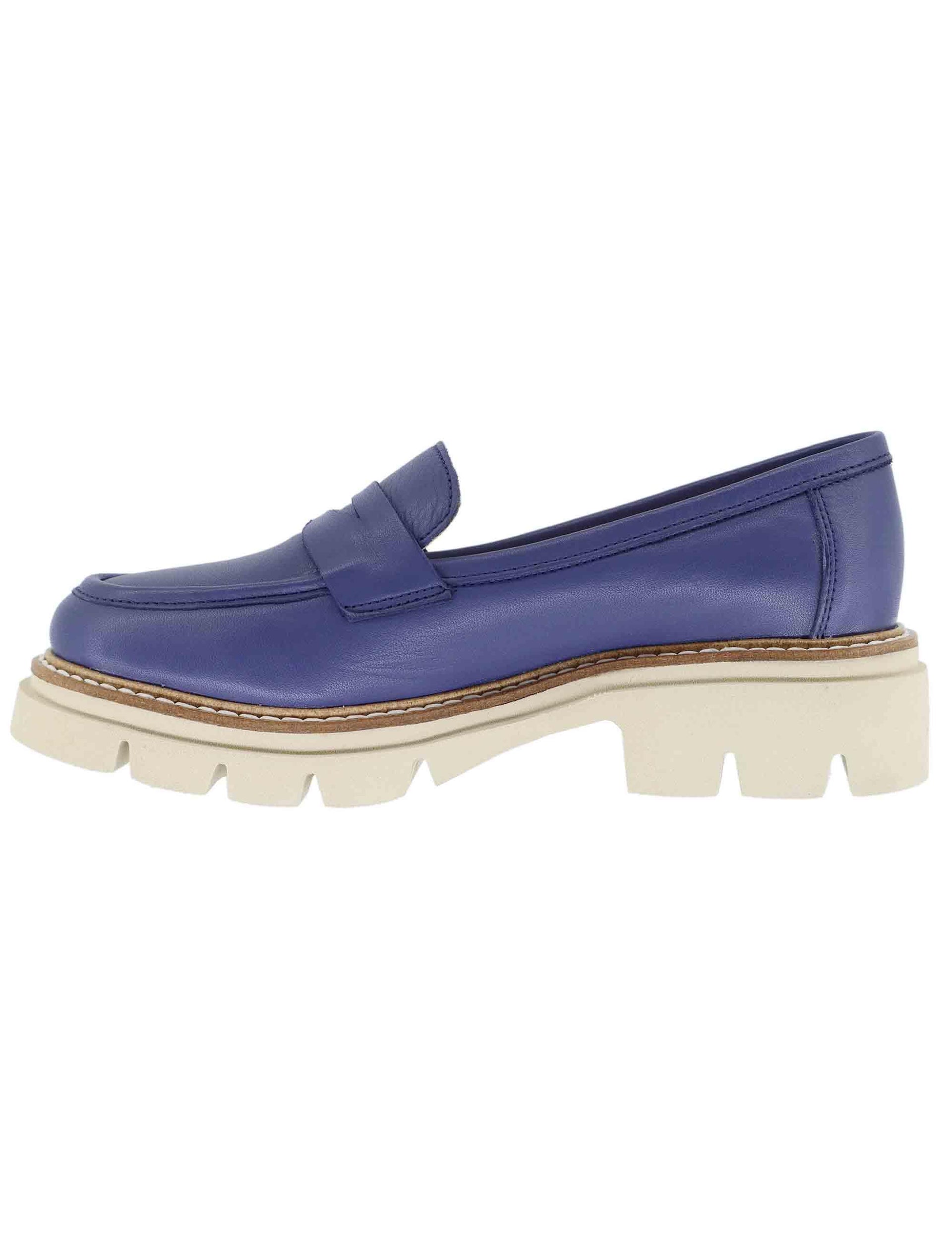 Mocassini donna in pelle blu SP2103 002 Spatarella 
