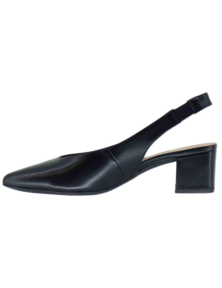 Decollete slingback donna in pelle nera JENSEN NTO_BLACK Unisa 