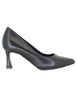 Women's Black Leather High Heel Pumps A 74 001