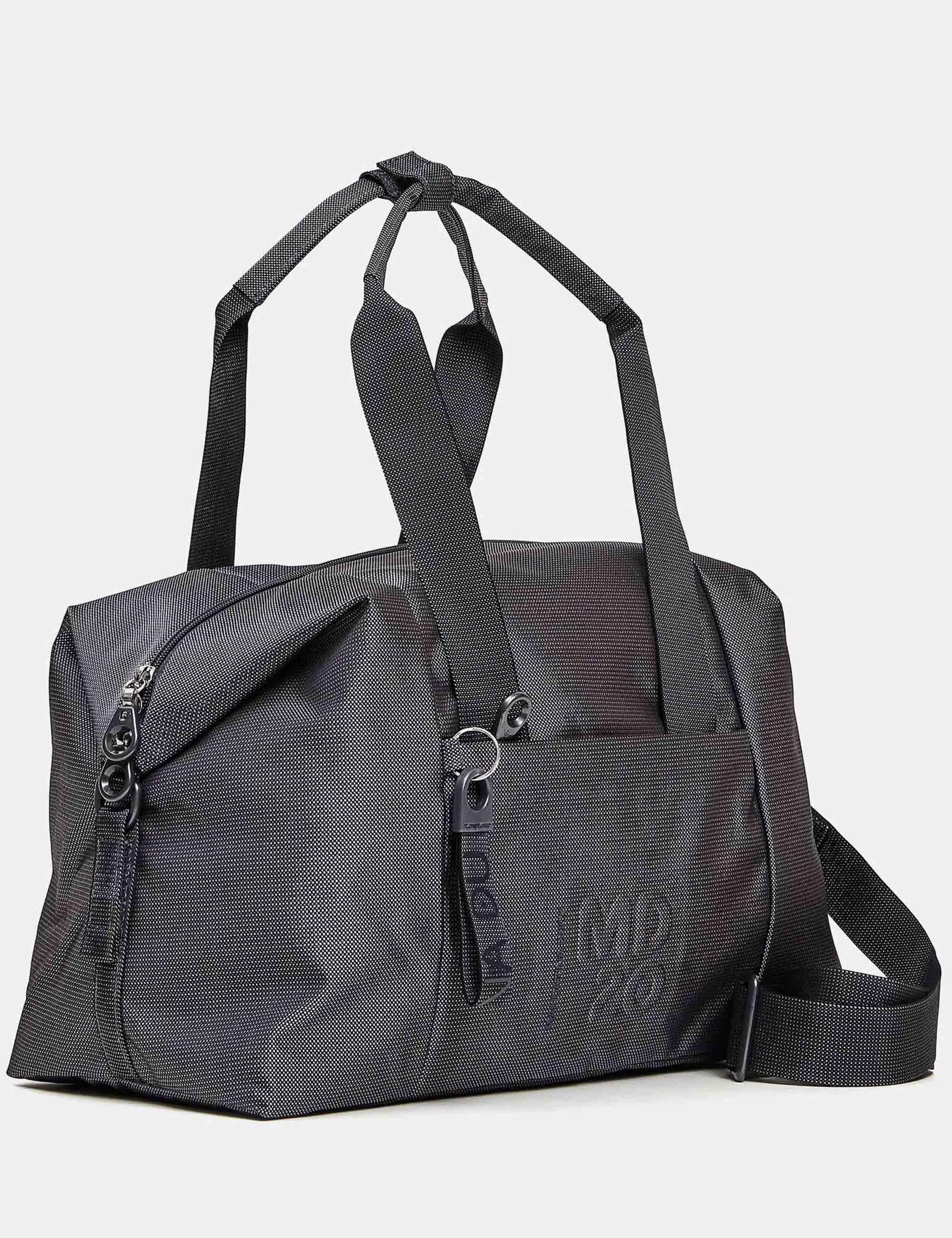 Borsoni MD20 in tessuto grigio con manici e tracolla 9,8x15,7x7,9 cm P10QMB01 465 Mandarina Duck 