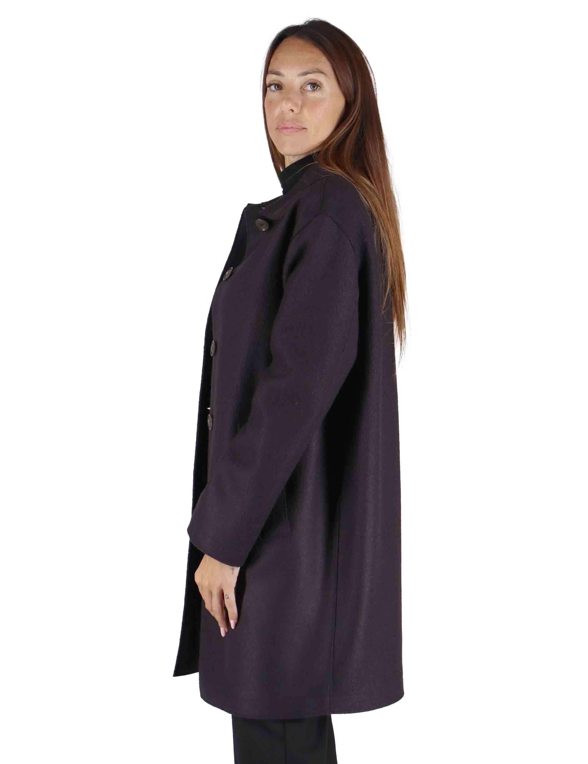 Cappotti Vitalità Donna in Lana Prugna Monopetto 51260026 E062