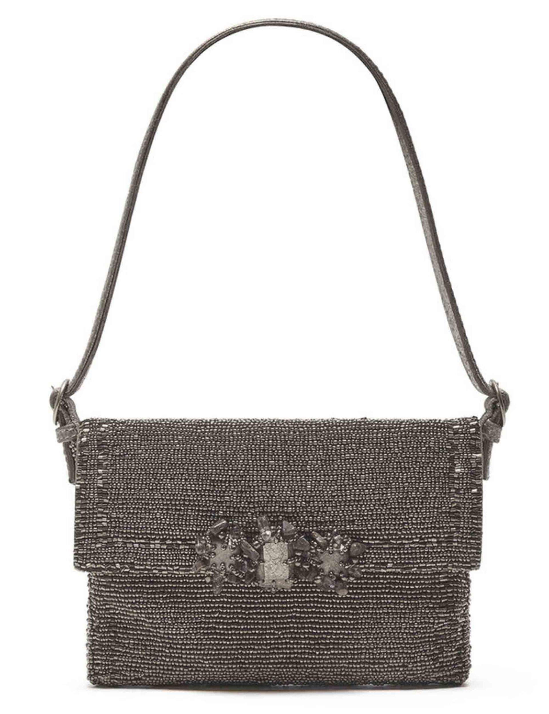 Borse donna Iconic Beads in perline argento con tracolla BF000591242 96004 Maliparmi 