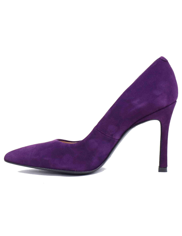 Decollete donna in camoscio viola tacco alto TOLLER KS PLUM Unisa 