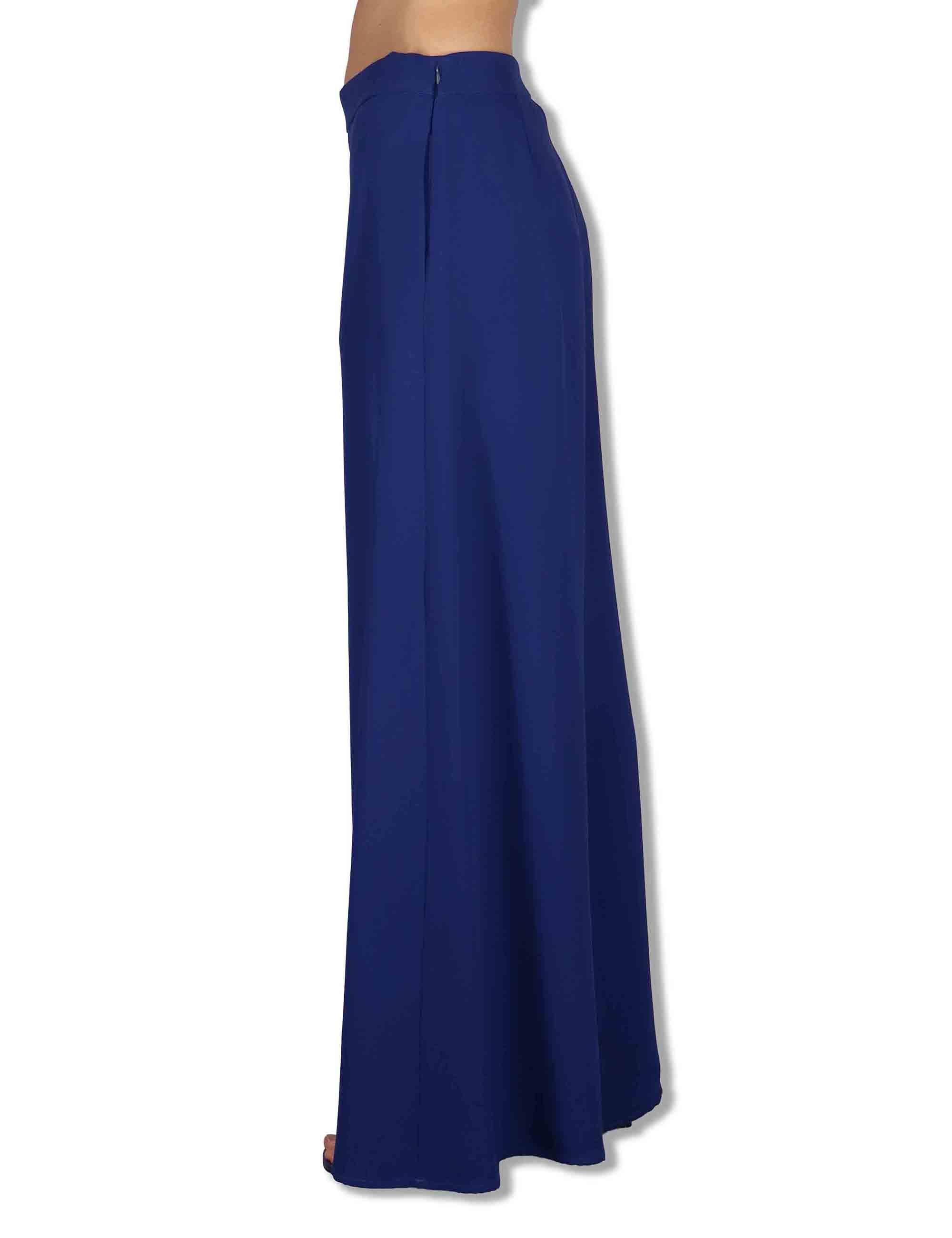 Pantaloni donna Cady in viscosa naturale blu a gamba larga JH806750674 80043 Maliparmi 