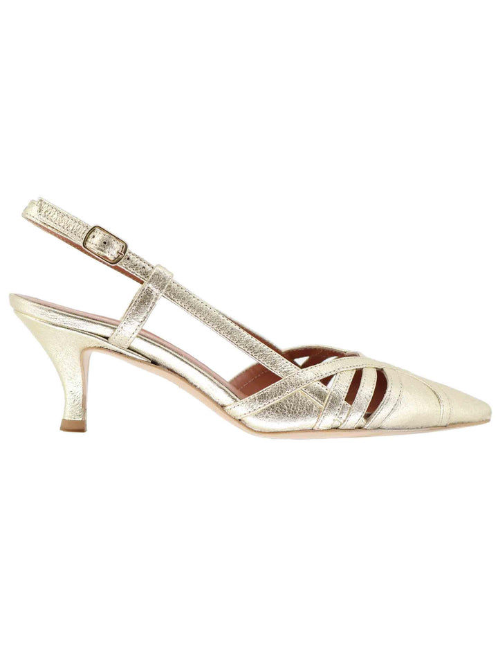 Slingback donna in pelle platino 8820R 077 Les Venues 