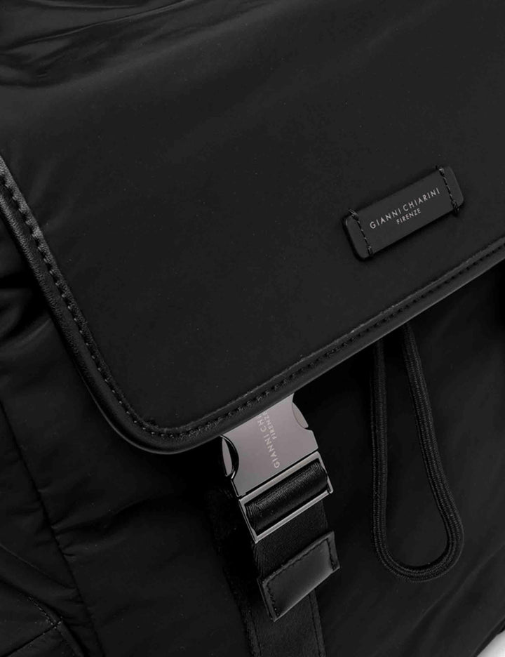 Zaini uomo Oslo in nylon e pelle nera ZNU B18416 DS 22713 NYL-PL Gianni Chiarini 