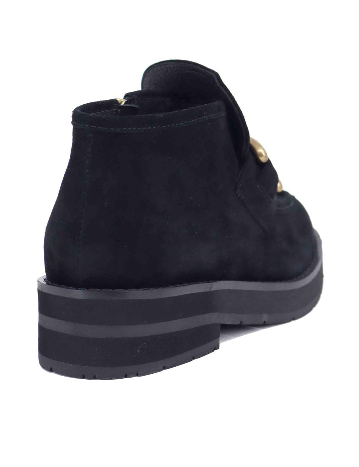 Stivaletti donna Zagreb in camoscio nero con morsetto 585T30VK 03 Bibi Lou 