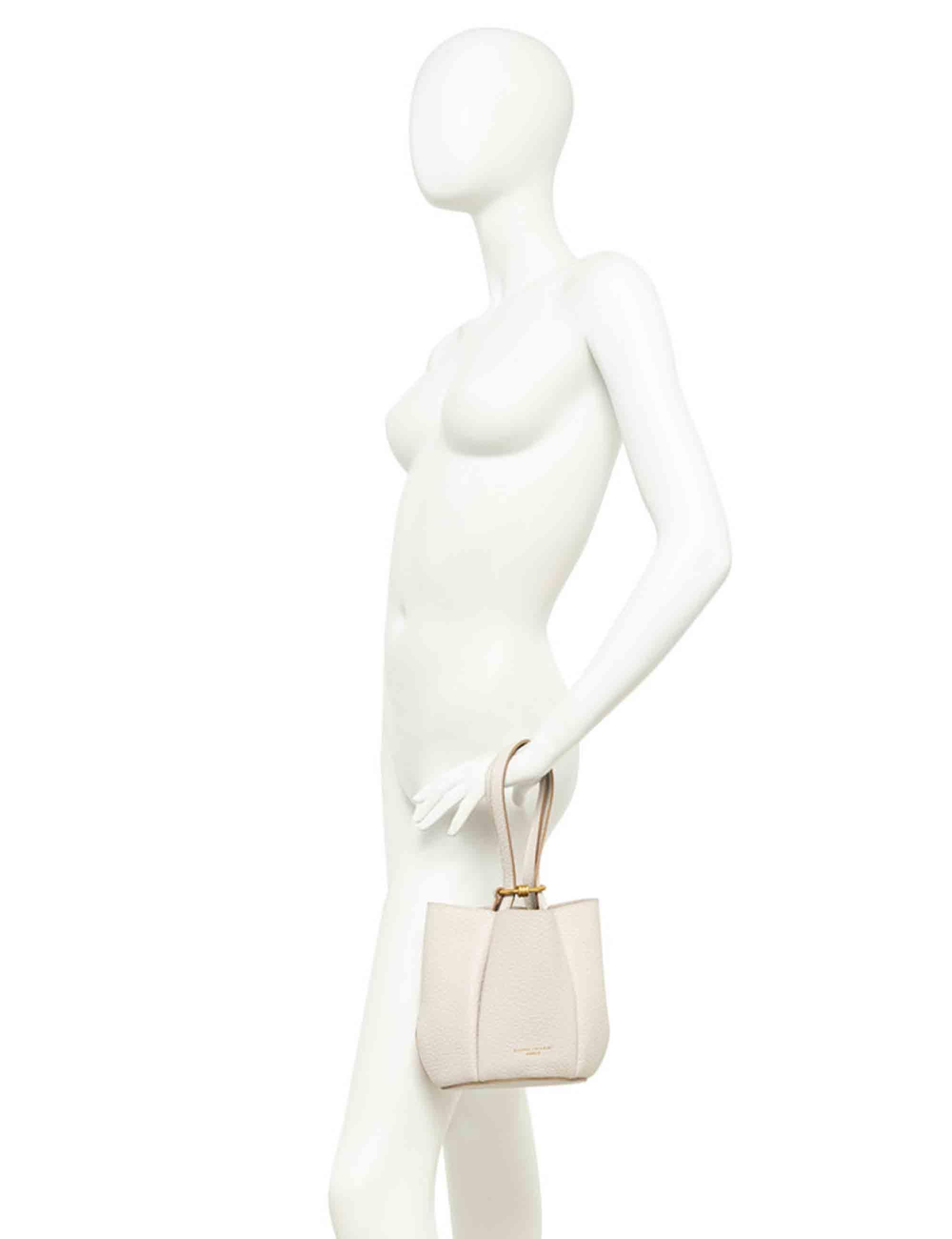 Borse donna Lily Bag in pelle silver con chiusura gioiello e tracolla e manico BS12000 RNGDBL T.U. 14369 Gianni Chiarini 