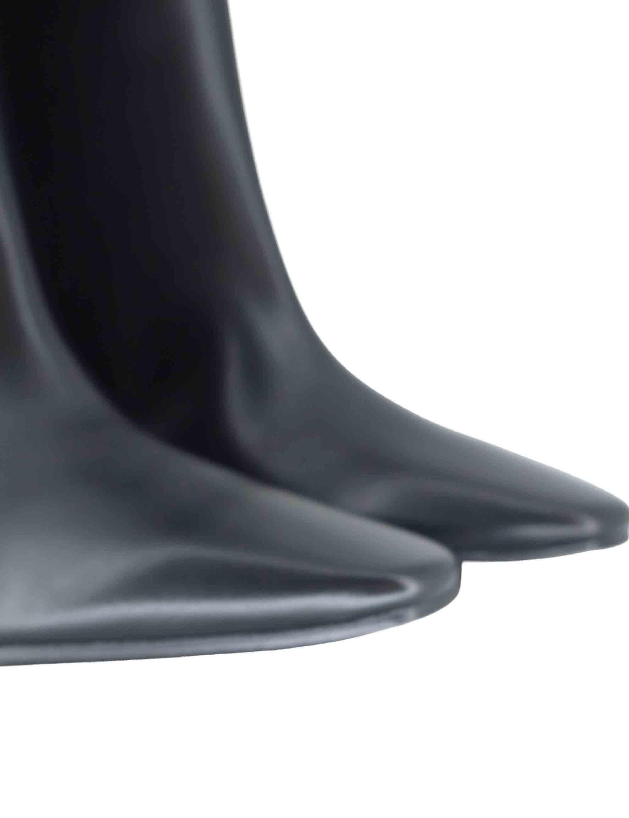 Stivali donna in pelle nera con tacco basso e punta moderna R2916 001 Bianca Di 