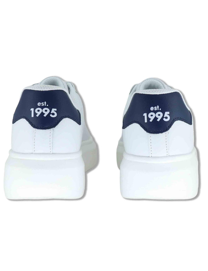 Sneakers uomo in pelle bianca con suola in gomma alta BIG 01 BLUE Liu-Jo 