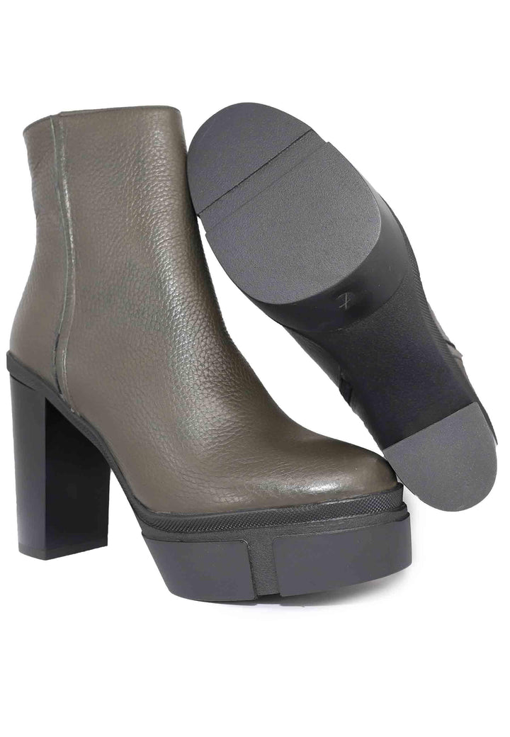 Stivaletti donna in pelle verde con tacco alto e plateau DENIS 2 005 Tattoo 