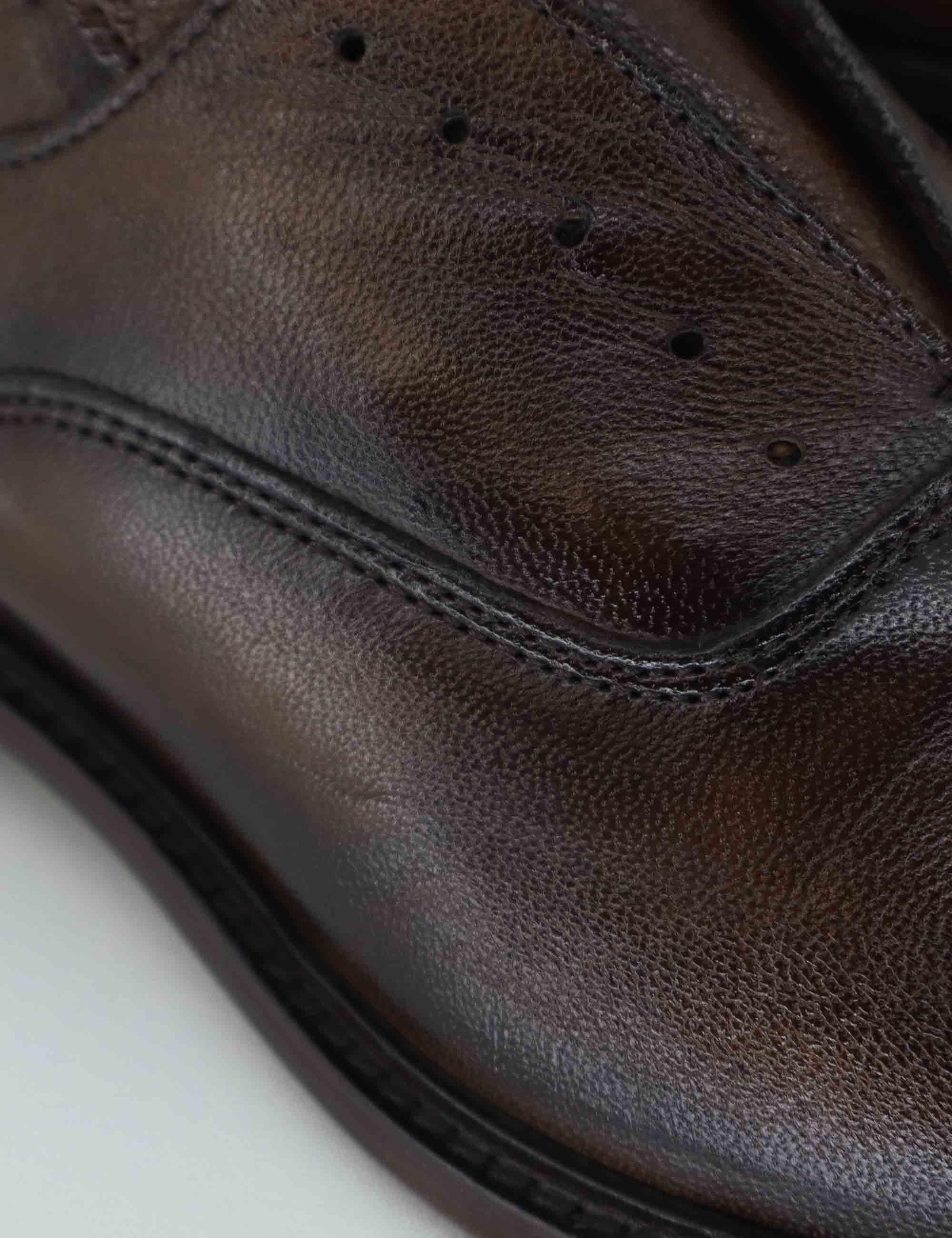 Stringate uomo in pelle marrone con suola cucita SP1715P 014 Spatarella 