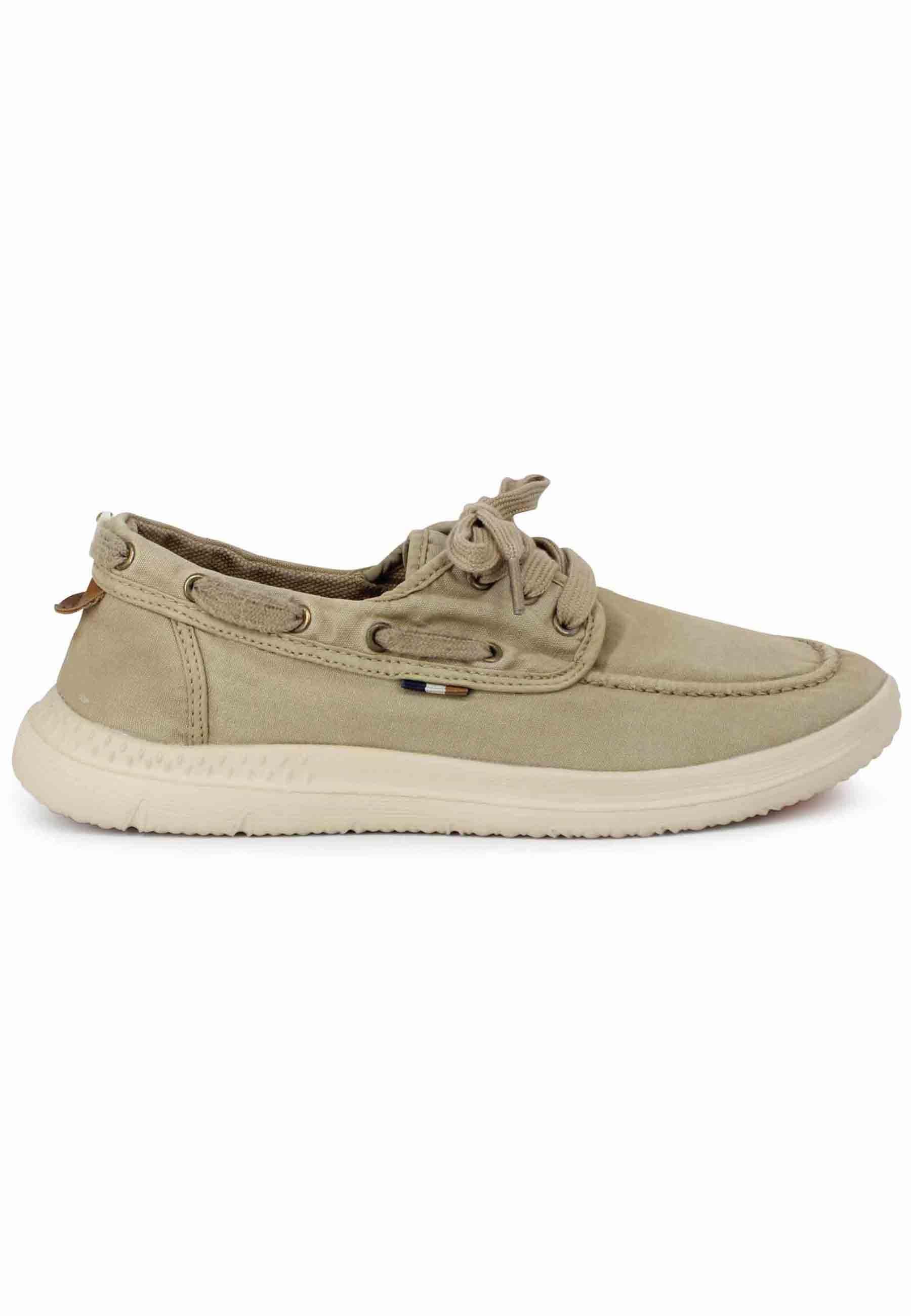 Sneakers uomo Kona Boat in tessuto sabbia con suola in gomma ultra leggera WM31180A 025 Wrangler 