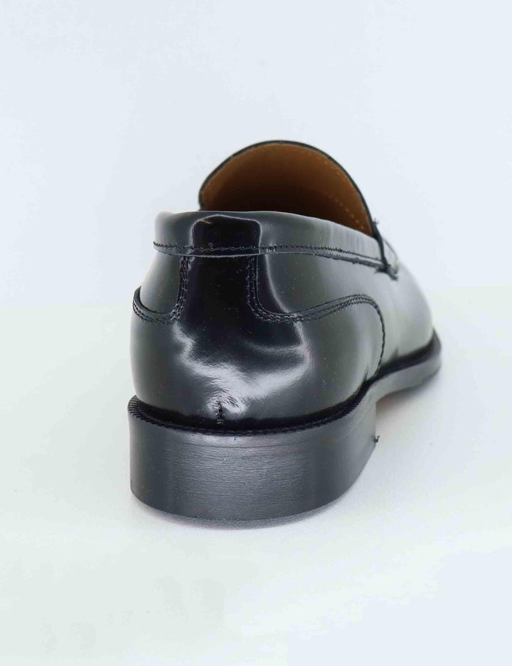 Mocassini uomo in pelle nera lucida SPDUE601 001 Spatarella 