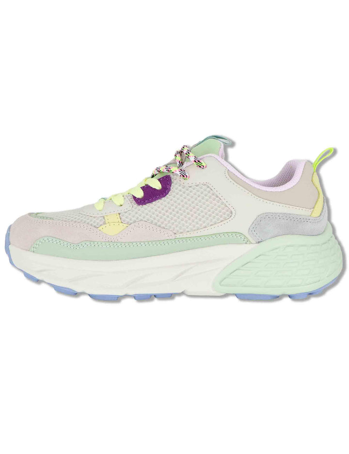 Sneakers donna Groove Mesh in pelle off white con suola alta JL61501A 854 Jeep 