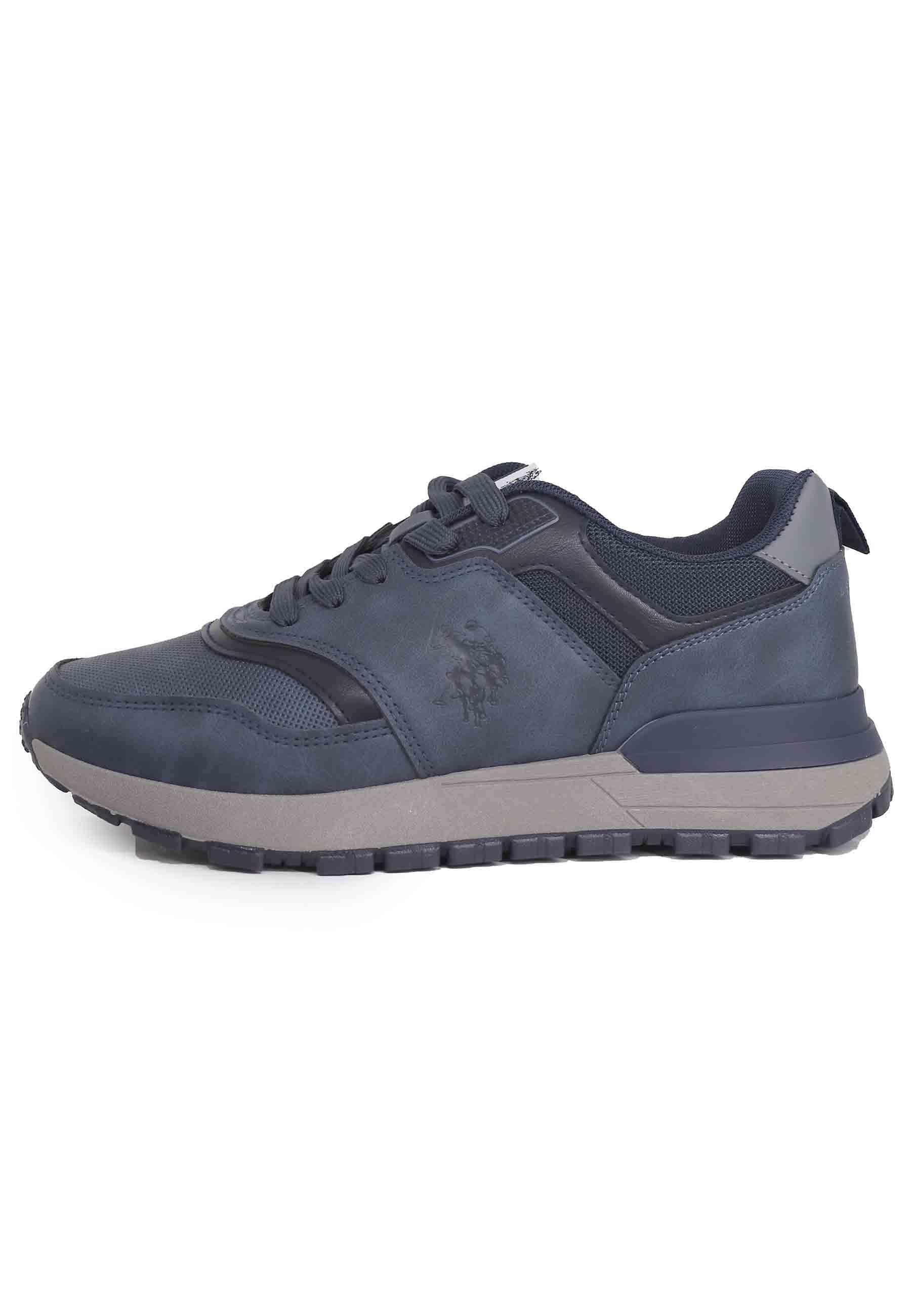 Sneakers uomo in eco pelle blu STORMY001 DBL001 U.S. Polo Assn. 