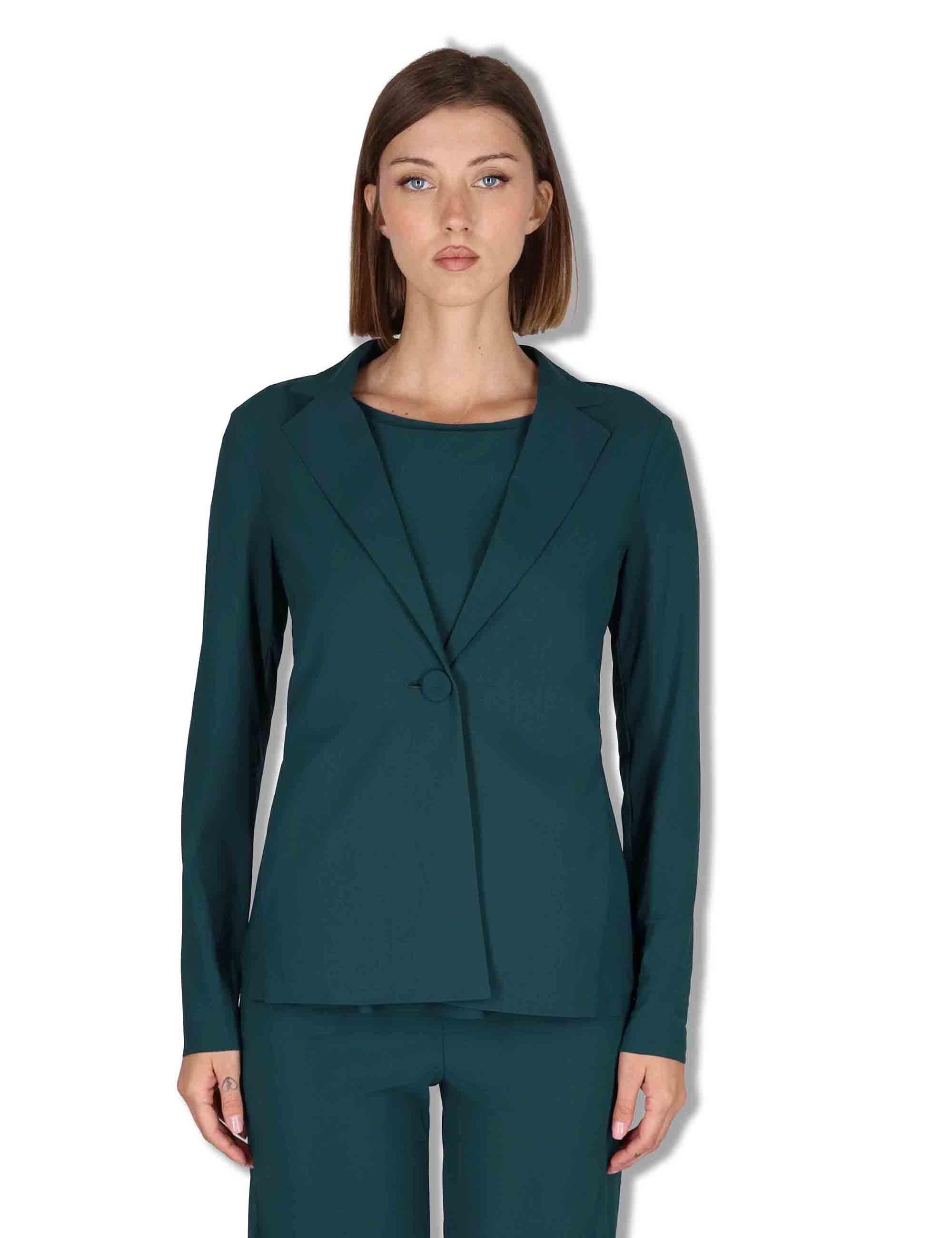 Giacche donna Soft in jersey verde monocolore JD646570210 60050 Maliparmi 