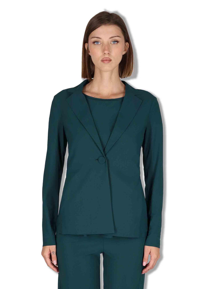 Giacche donna Soft in jersey verde monocolore JD646570210 60050 Maliparmi 