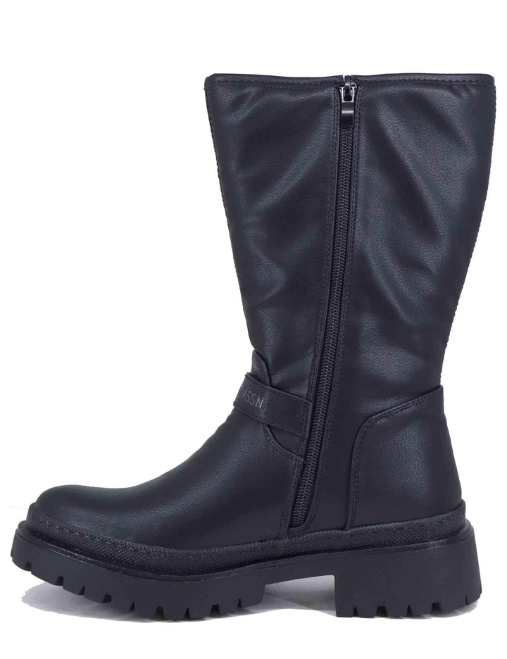 Stivaletti biker donna in eco pelle nera BYKER002W DU1 U.S. Polo Assn. 