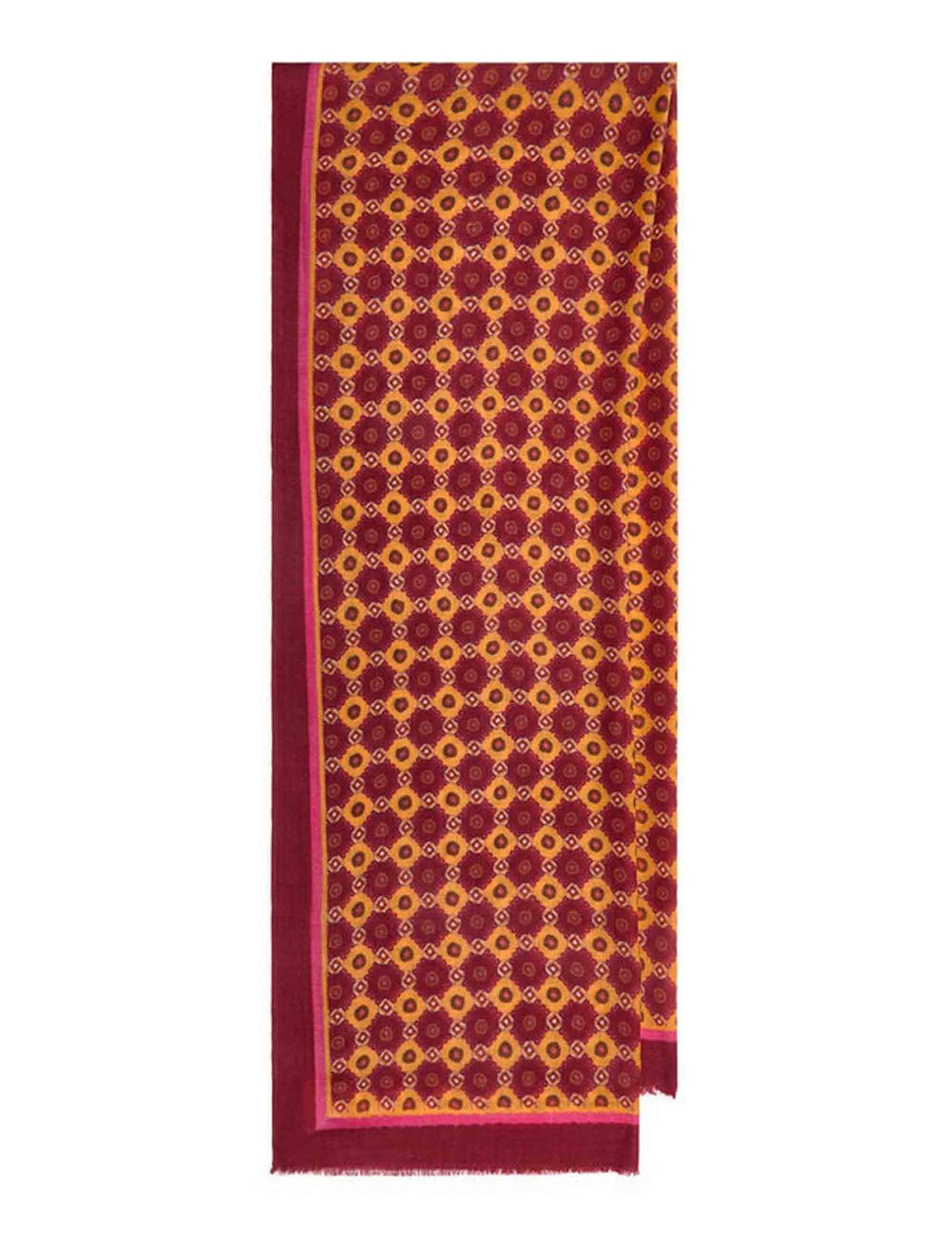 Sciarpe donna Collection Print rosse a fantasia in pura lana IV015720199 A3365 Maliparmi 