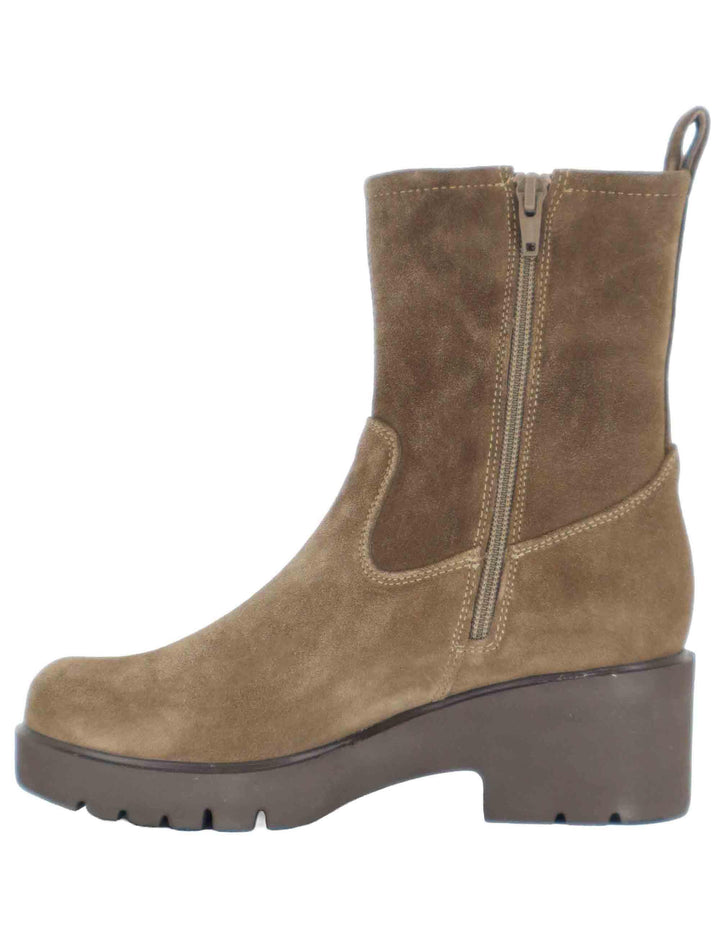 Stivaletti donna in camoscio taupe con suola in gomma JAVITO BS TAUPE Unisa 