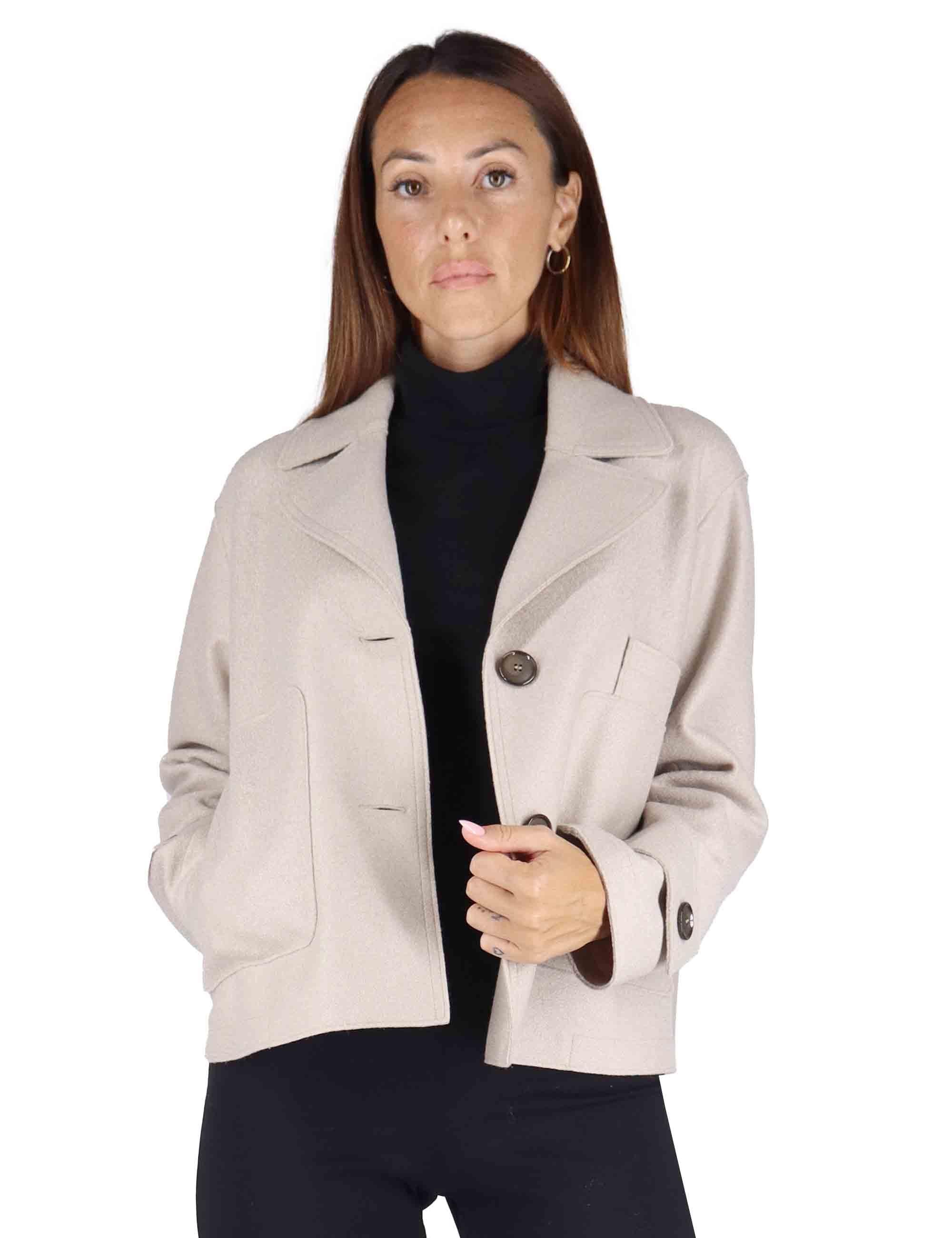 Giubbini Donna Giovane in Lana Off White Ewooluzione 51260010 E082