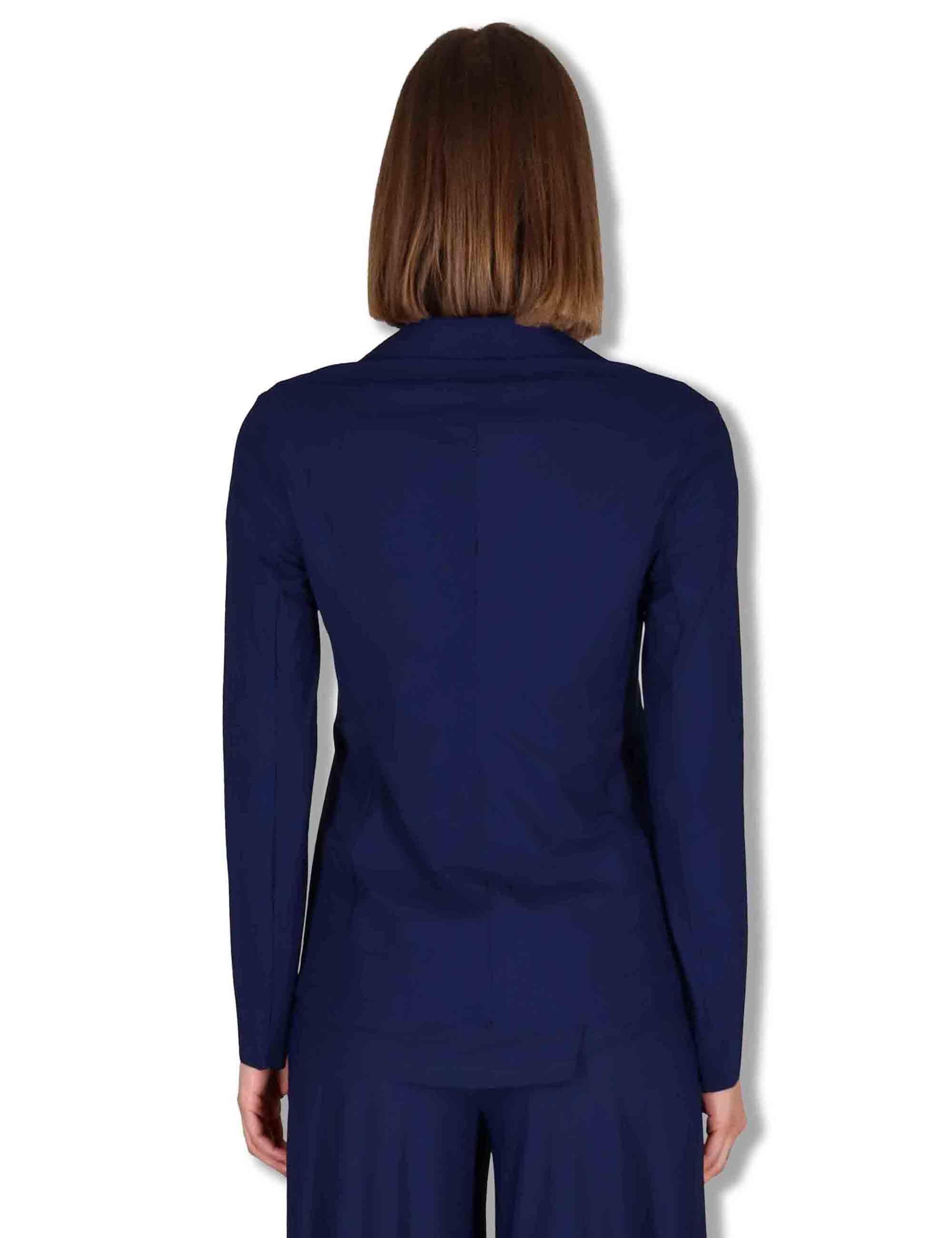 Giacche donna Soft in jersey blu monocolore JD646570210 80043 Maliparmi 