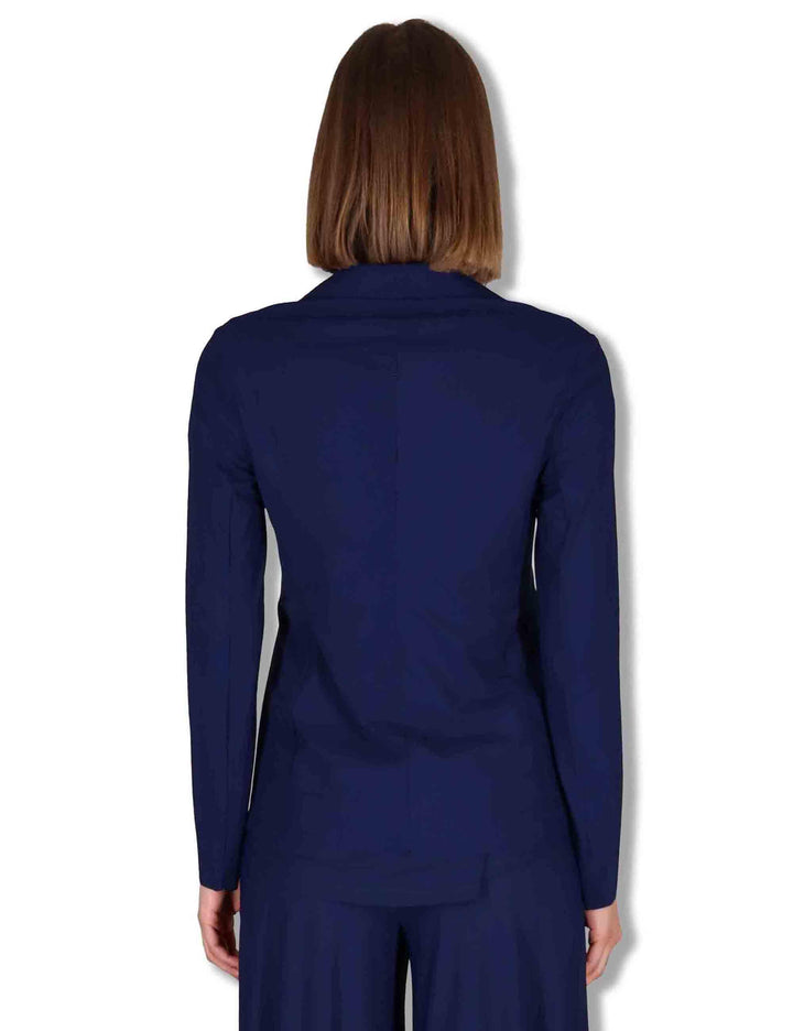 Giacche donna Soft in jersey blu monocolore JD646570210 80043 Maliparmi 