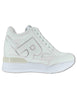 Sneakers high-top in pelle e tessuto bianco Donna 4537-84584 2