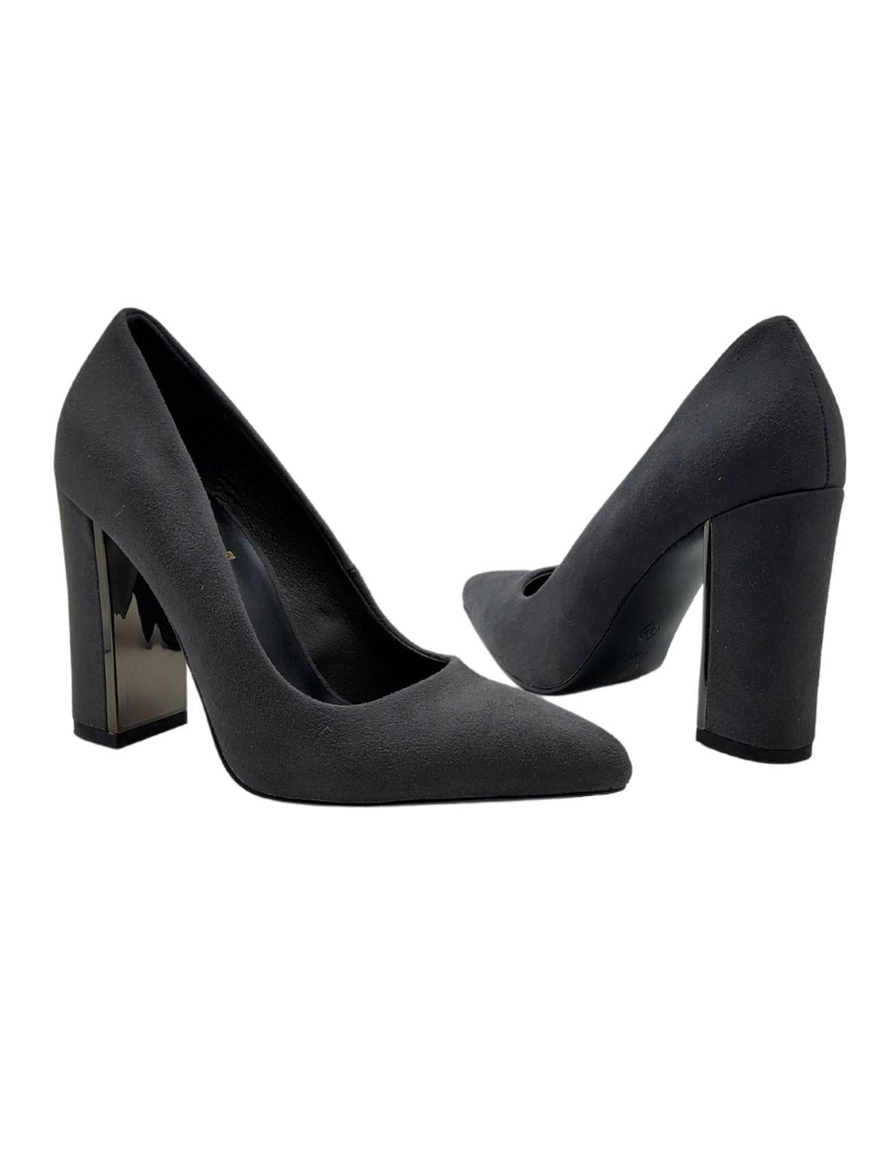 Décolleté Donna In Eco Camoscio Grgio Tacco Alto PATRICIA900 GRIGIO Exe 