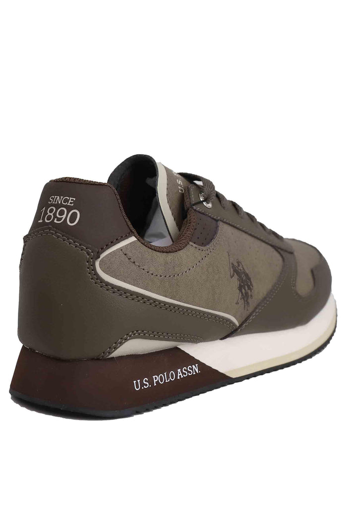Sneakers uomo in eco pelle taupe NOBIL003F DBR U.S. Polo Assn. 