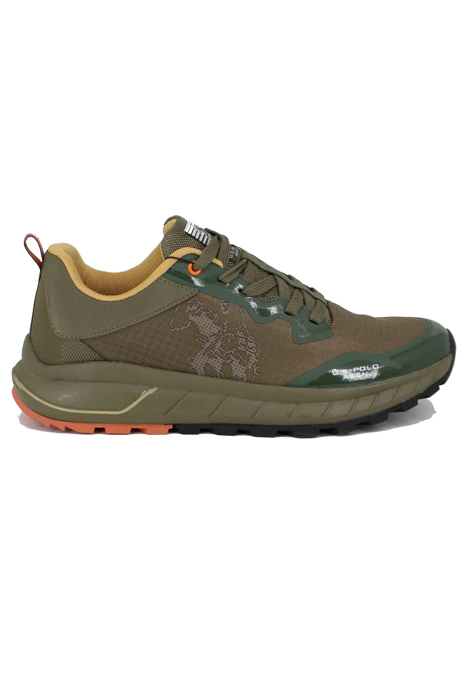 Sneakers uomo in tessuto tecnico verde SETH005 MIL U.S. Polo Assn. 